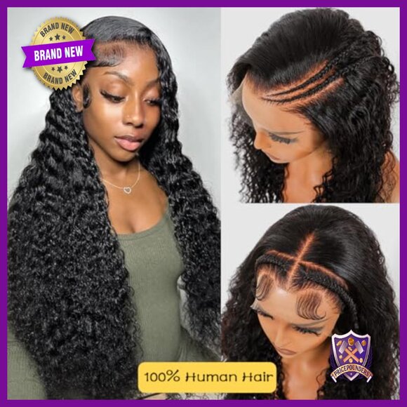 13x6 Deep Wave Lace Front Wig Virgin Human Hair Pre Plucked main image 4